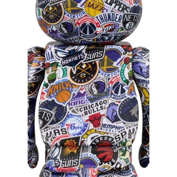 400% & 100% Bearbrick - NBA Logo Pattern de
