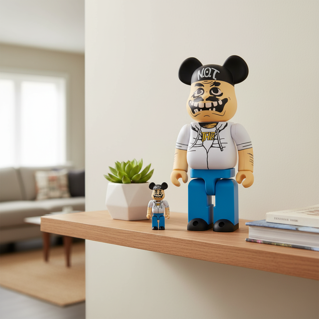 400% & 100% Bearbrick sæt - Notman (Anthrax)