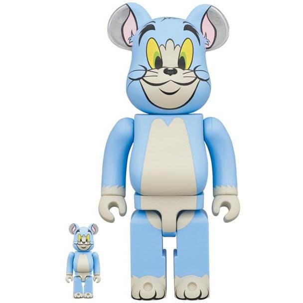 400% & 100% Bearbrick sæt - Tom Classic Color (Tom & Jerry)