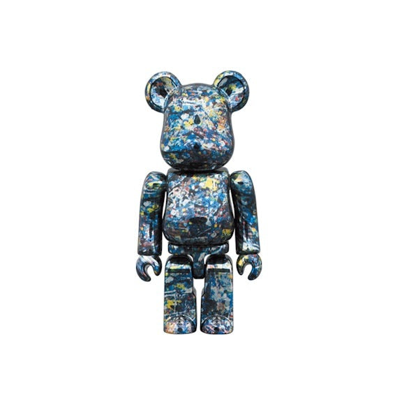 Set Bearbrick 400% y 100% – Jackson Pollock Studio (Versión Chrome)