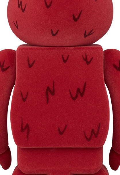 Set de Bearbrick 400% y 100% - Elmo (Flocado)
