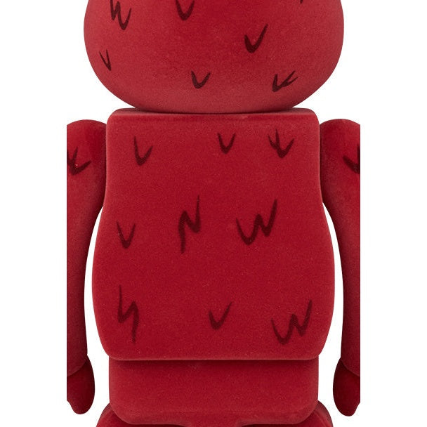 Set de Bearbrick 400% y 100% - Elmo (Flocado)