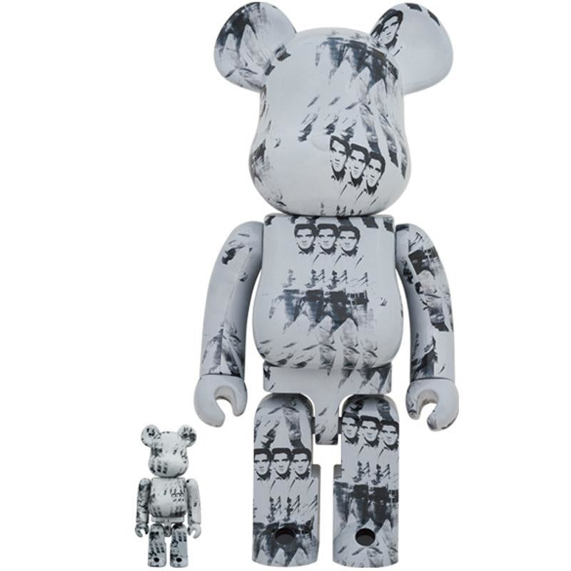 Set de Bearbrick 400% y 100% - Andy Warhol (Elvis Presley)