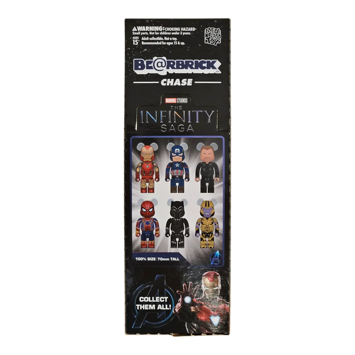 Bearbrick 100% Caja sorpresa Chase Series - MARVEL Infinity Saga