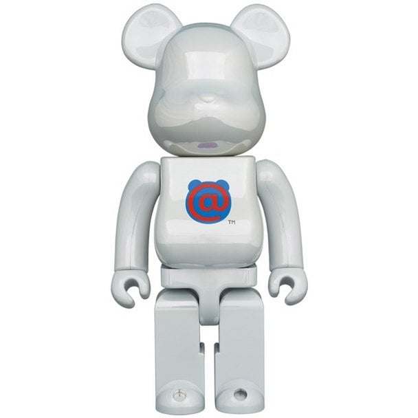 400% Bearbrick - Bearbrick Logo - 1st Model (White Chrome), 