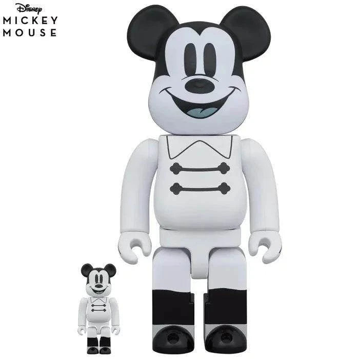 400% & 100% Bearbrick sæt - Mickey Mouse (Nighttime)-Medicom Toy-Bearbrick