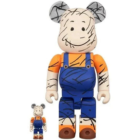400% & 100% Bearbrick Sæt - Pigpen (Peanuts)-Medicom Toy-Bearbrick