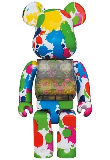 400% & 100% Bearbrick sæt - My First Bearbrick Baby (Color Splash)