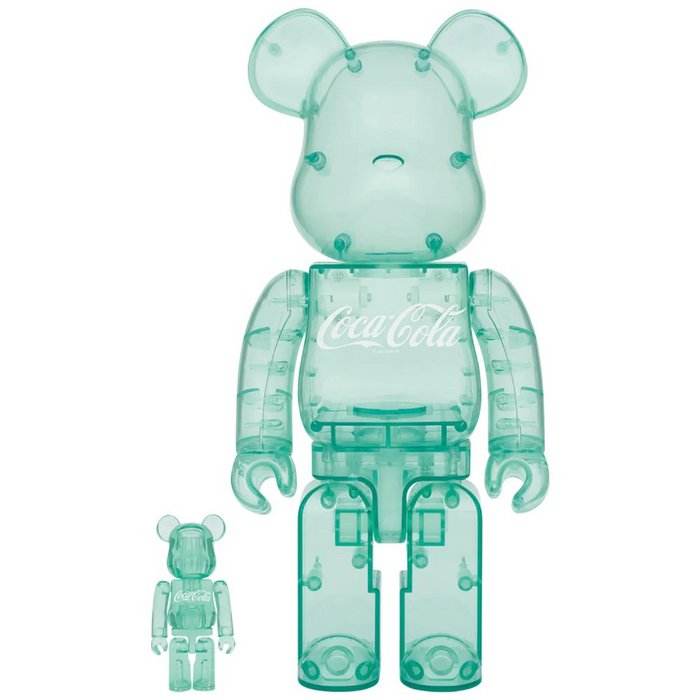400% & 100% Bearbrick sæt - Coca-Cola (Georgia Green), 