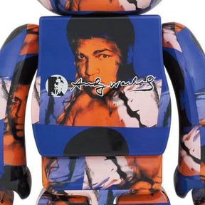 400% & 100% Bearbrick sæt - Andy Warhol (Muhammad Ali), 