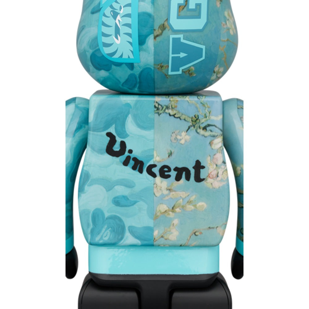 400% & 100% Bearbrick Set – Almond Blossoms (BAPE x Van Gogh)
