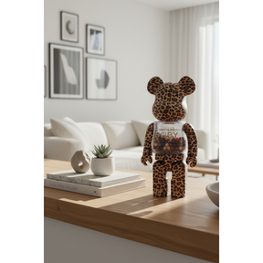 400% & 100% Bearbrick set - My First Bearbrick Baby (Leopard)-Medicom Toy-Bearbrick
