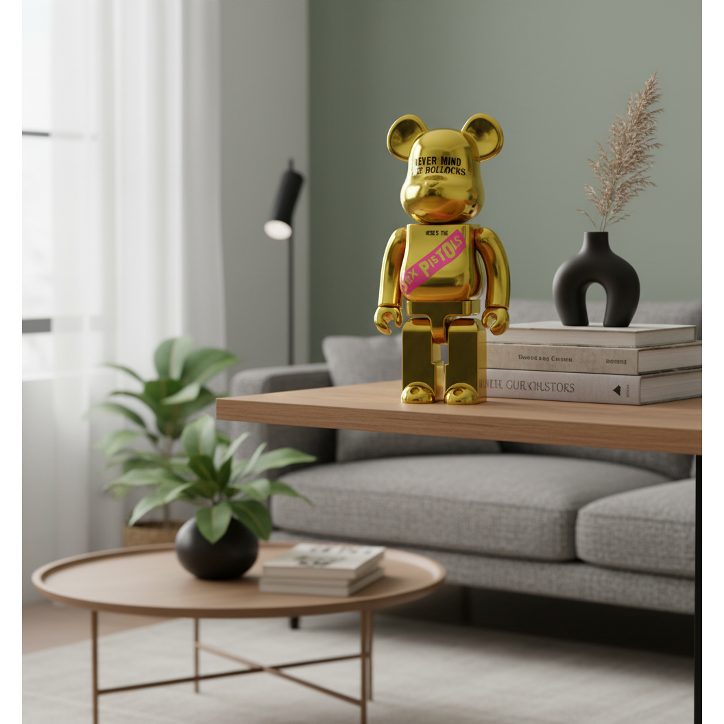 400% + 100% Bearbrick set - Sex Pistols - Never Mind the Bollocks (Chrome Edition)