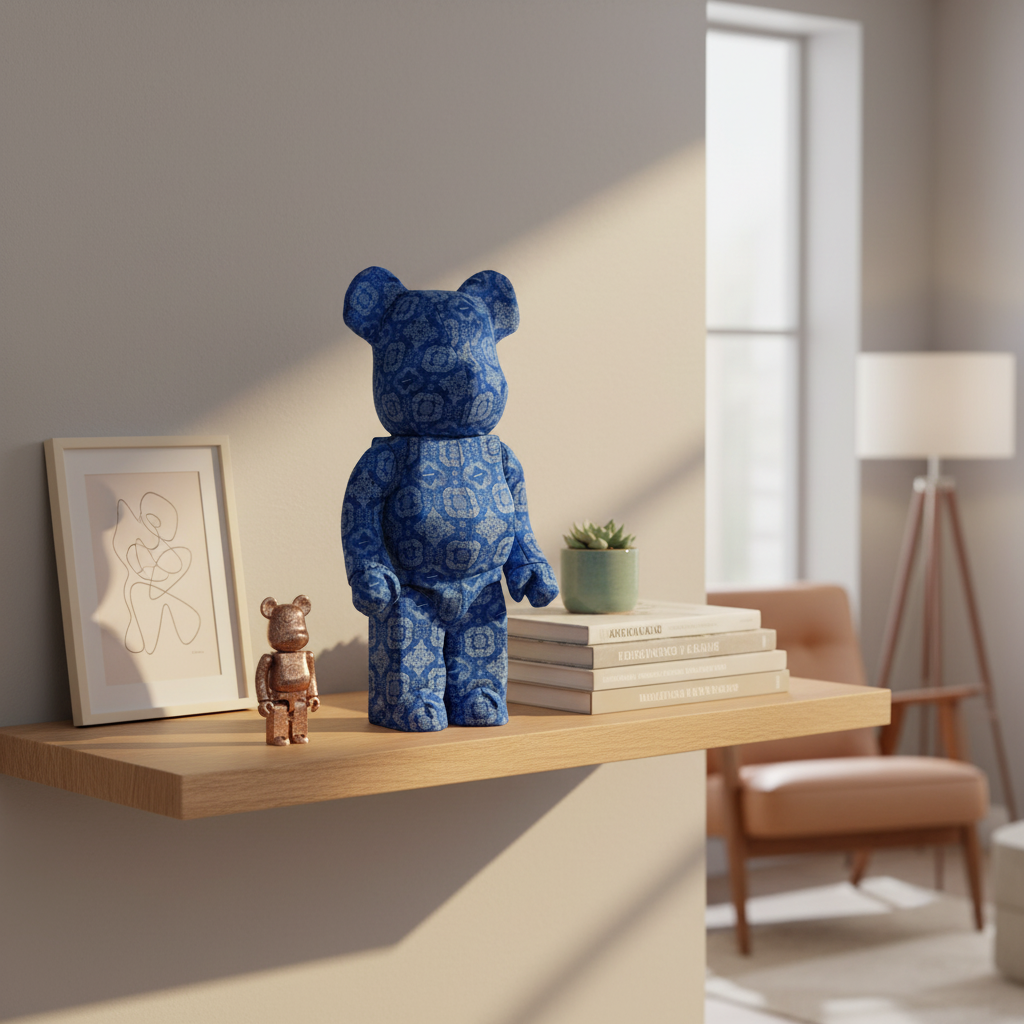 400% + 100% Bearbrick sæt - CLOT x Nike - Royal University (Blue Silk)