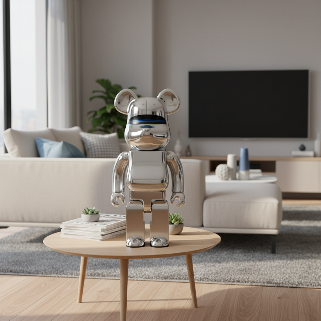 1000% Bearbrick - Hajime Sorayama Robot (Blue Lights ed.)-Medicom Toy-Bearbrick