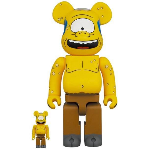 400% & 100% Bearbrick sæt - Cyclops (The Simpsons), 