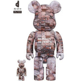 400% & 100% Bearbrick sæt - Nebraska Overview (Benjamin Grant)-Medicom Toy-Bearbrick