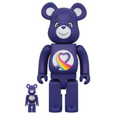 400% & 100% Bearbrick Sæt - Rainbow Heart Bear (Care Bears)-Medicom Toy-Bearbrick