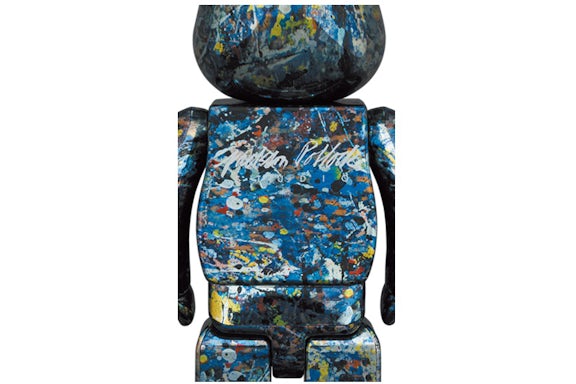 Set Bearbrick 400% y 100% – Jackson Pollock Studio (Versión Chrome)