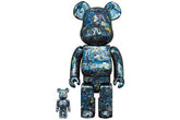 Set Bearbrick 400% y 100% – Jackson Pollock Studio (Versión Chrome)