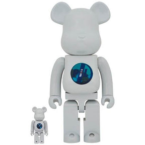 400% & 100% Bearbrick sæt - Pil (Public Image Ltd) Chrome ed., 