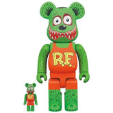 400% & 100% Bearbrick sæt - Rat Fink by Ed "Big Daddy" Roth-Medicom Toy-Bearbrick