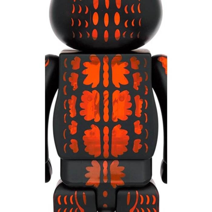 1000% Bearbrick - Melting Godzilla (Clear Orange), 