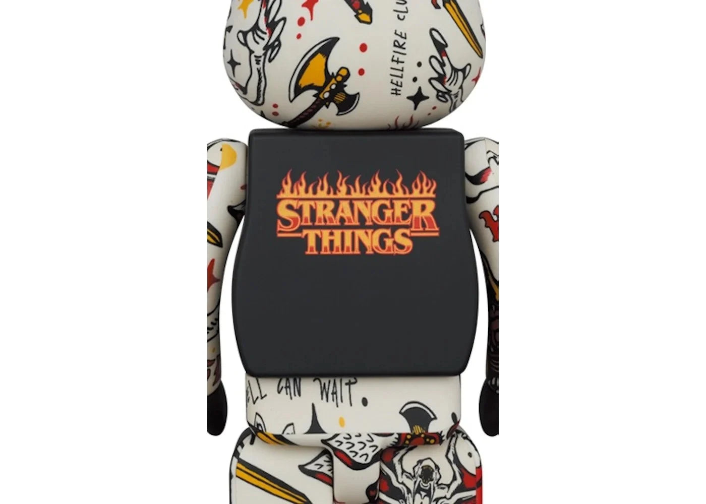 400% & 100% Bearbrick Set - Hellfire Club (Stranger Things)-Medicom Toy-Bearbrick