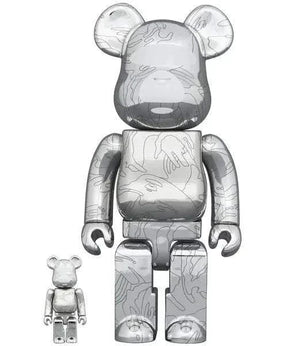 100% & 400% Bearbrick sæt - Aape By Bathing Ape(r) - 10th Anniversary