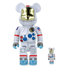 400% & 100% Bearbrick Sæt - Apollo 17 Astronaut (NASA)