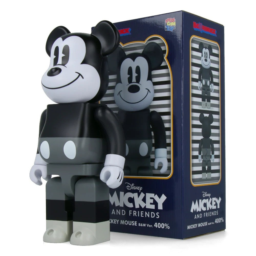 400% Bearbrick -  Mickey Mouse (Black & White)