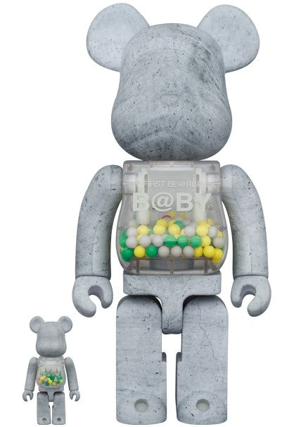 400% & 100% Bearbrick set - My First Bearbrick Baby (Concrete)
