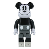 400% Bearbrick -  Mickey Mouse (Black & White)