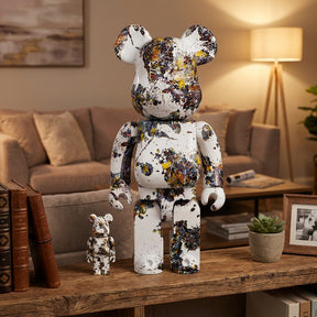 400% & 100% Bearbrick Set – Jackson Pollock Studio (Splash)